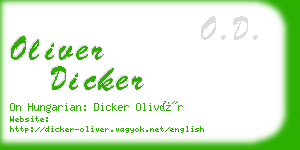 oliver dicker business card